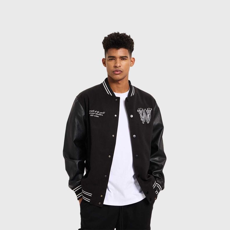 Chaqueta Hombre Varsity Negro II  Fashion's Park-1