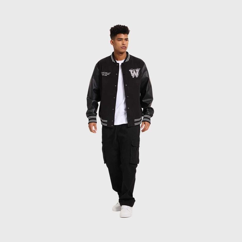 Chaqueta Hombre Varsity Negro II  Fashion's Park-3