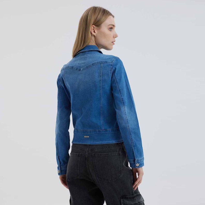 Chaqueta Mujer Clásica Azul-2