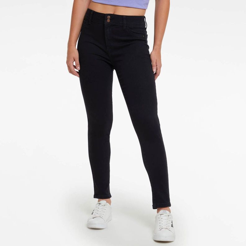 Jeans Skinny Push Up Jeny Negro Mujer-1