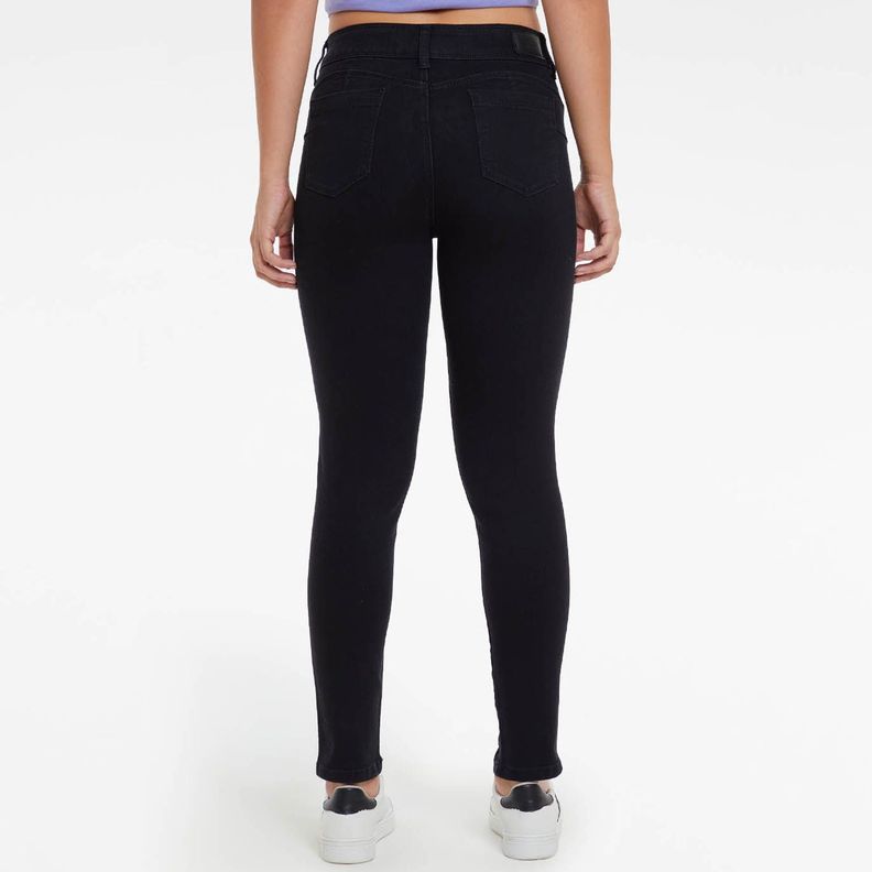 Jeans Skinny Push Up Jeny Negro Mujer-2