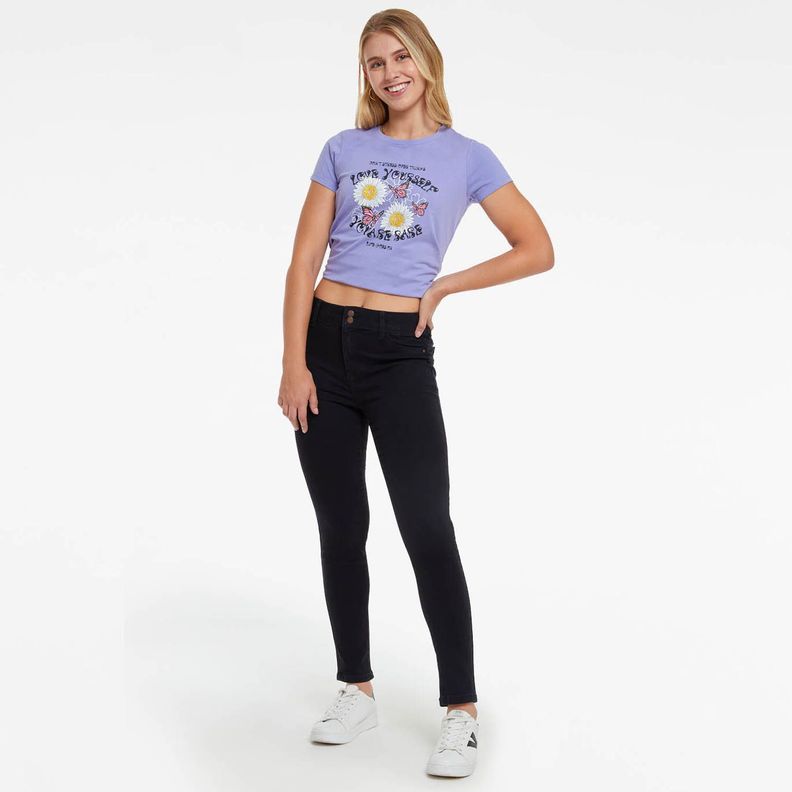 Jeans Skinny Push Up Jeny Negro Mujer-3