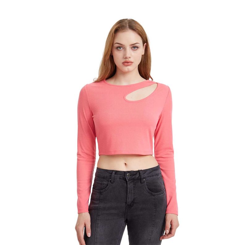 Polera Mujer Cut Out Coral Fashion´s Park-0