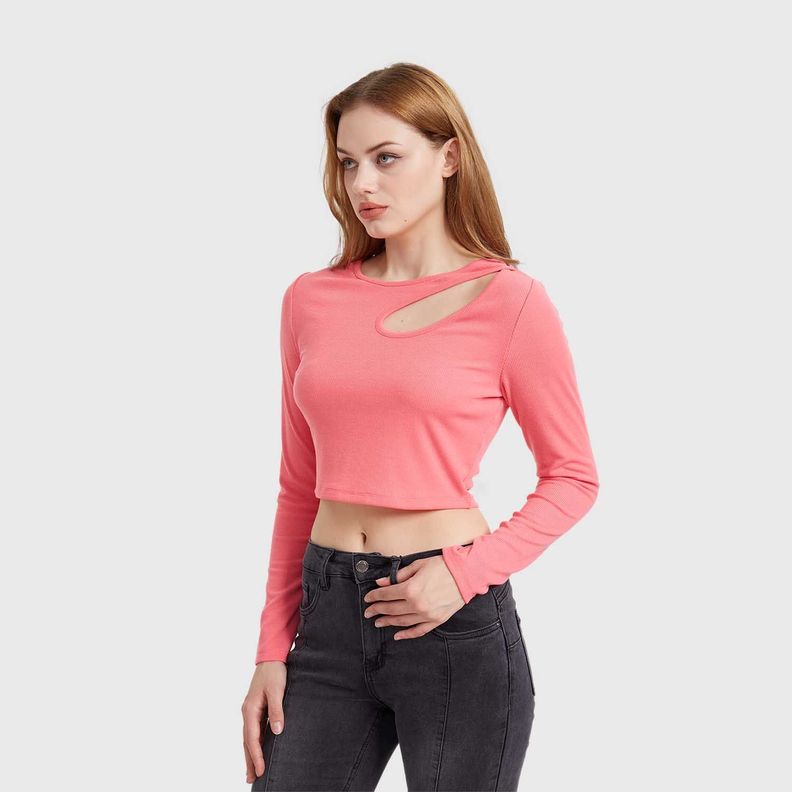 Polera Mujer Cut Out Coral Fashion´s Park-1