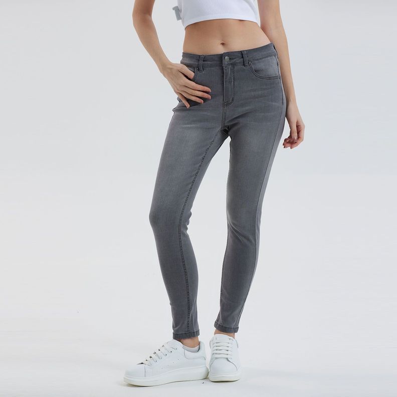 Jeans Mujer Super Skinny Estela Gris-0