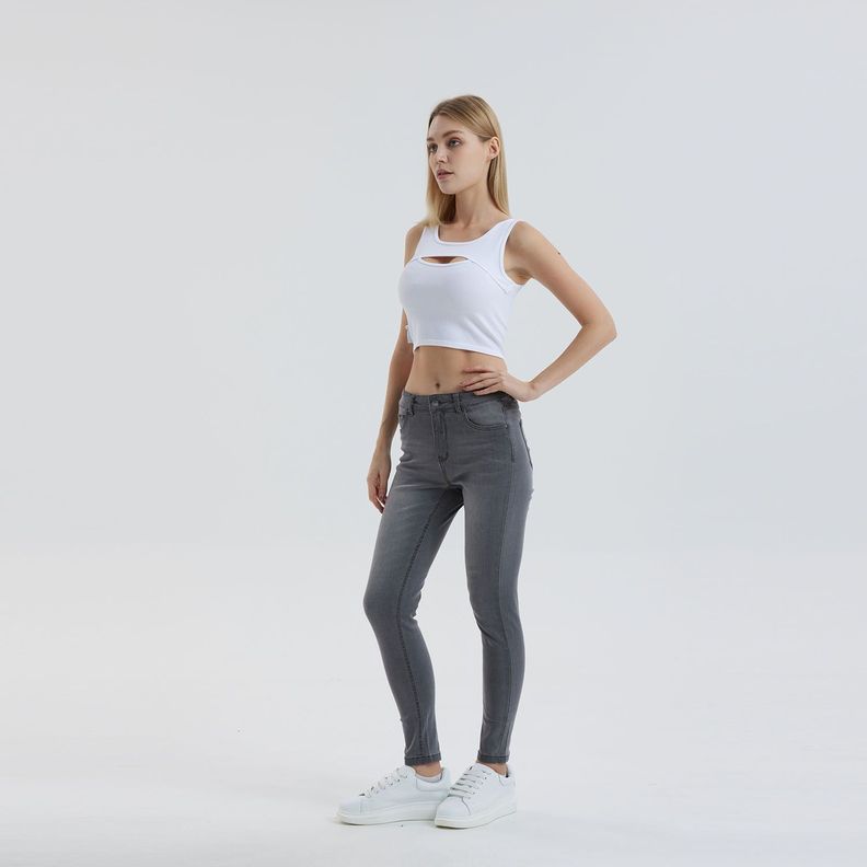 Jeans Mujer Super Skinny Estela Gris-3