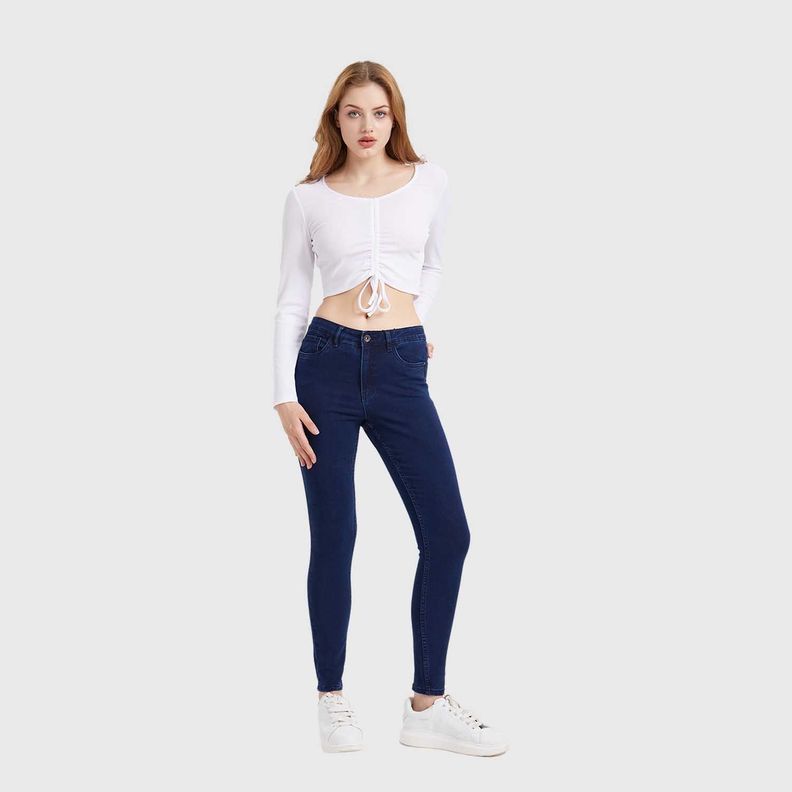 Jeans Mujer Super Skinny Emilia Azul Marino Fashion´s Park-3