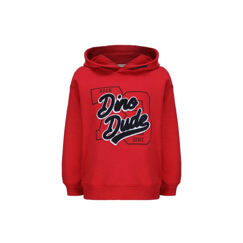 Polerón Niño Oversize Print Rojo-0