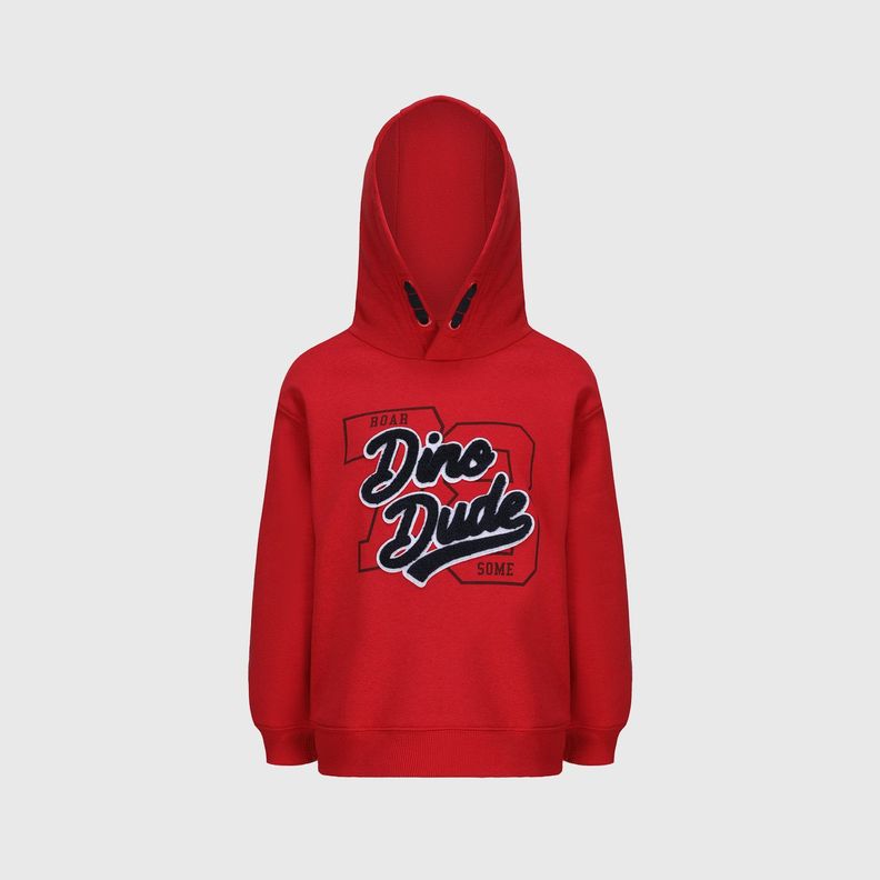 Polerón Niño Oversize Print Rojo-1