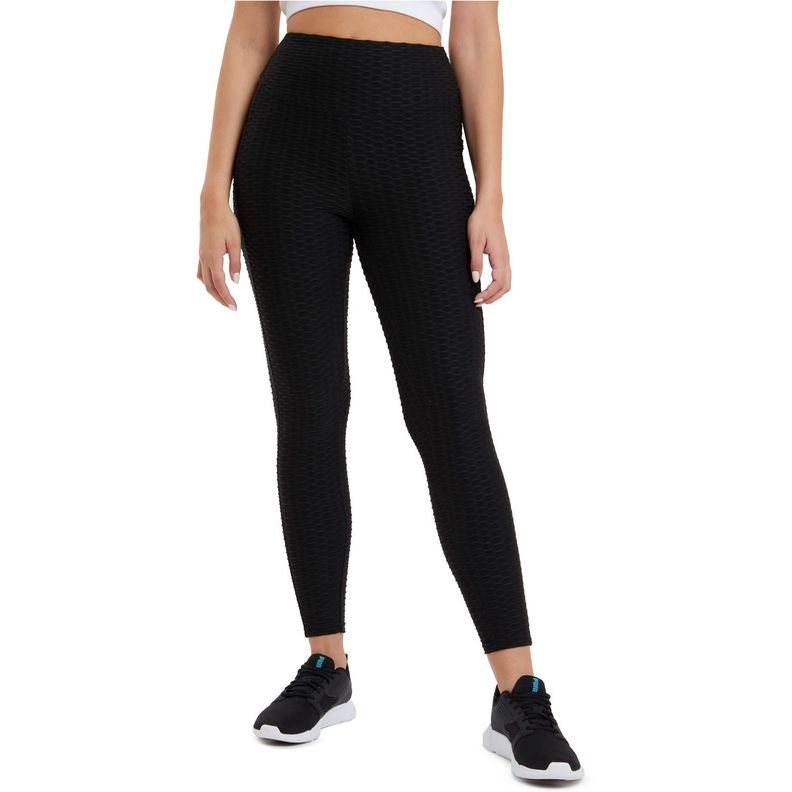 Calza Deporte Con Textura Negro Mujer-0