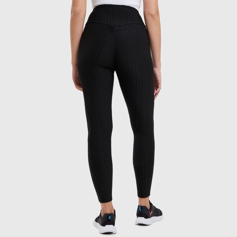 Calza Deporte Con Textura Negro Mujer-2