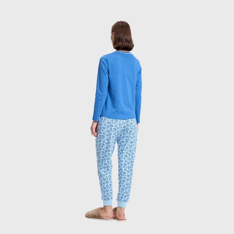 Pijama Mujer Estampado Azul Fashion's Park-2