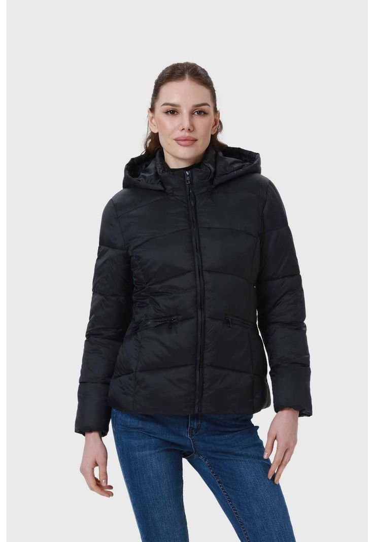 Parka Mujer Puffa Corta Negro