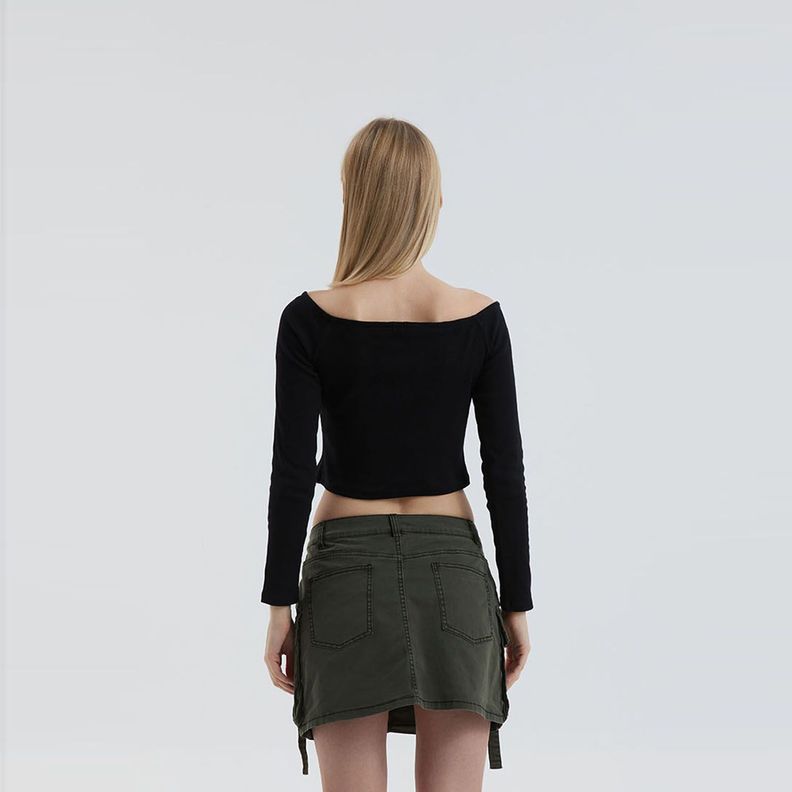 Polera Mujer Off Shoulder Negro-2