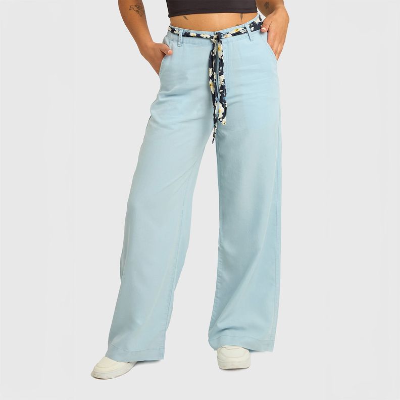 Jeans Mujer Palazzo Pañuelo Azul Claro Fashions Park-0