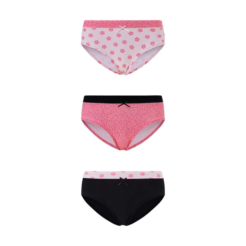 Calzón Mujer Tripack Pantaleta Algodón Palo Rosa Fsp-0