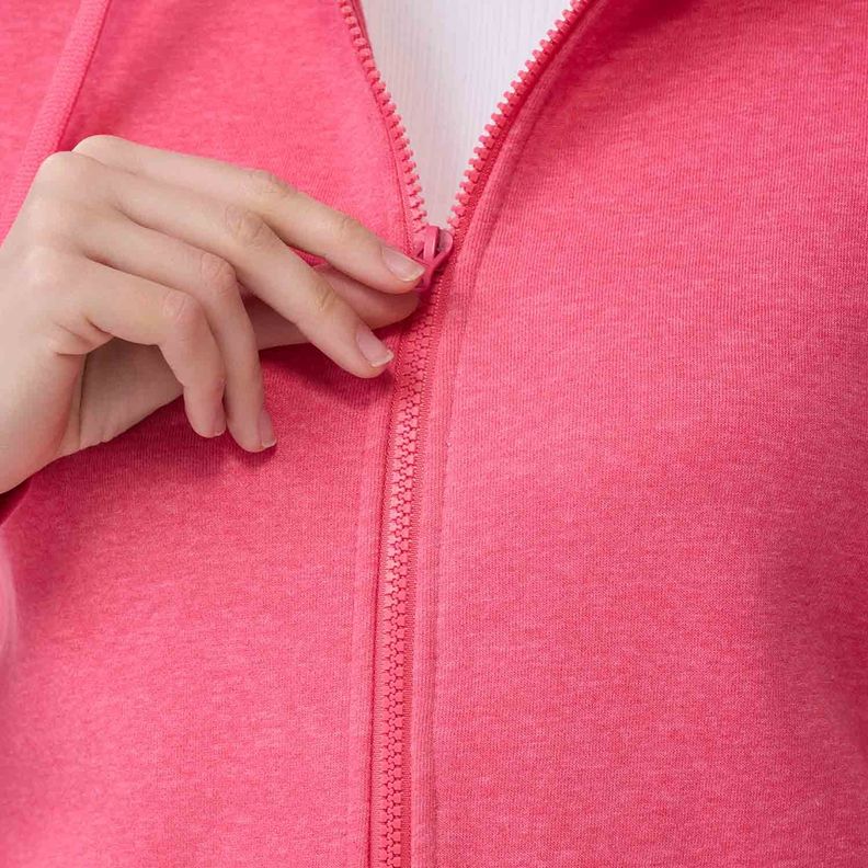 Polerón Mujer Básico Hoodie Guinda Melange-3