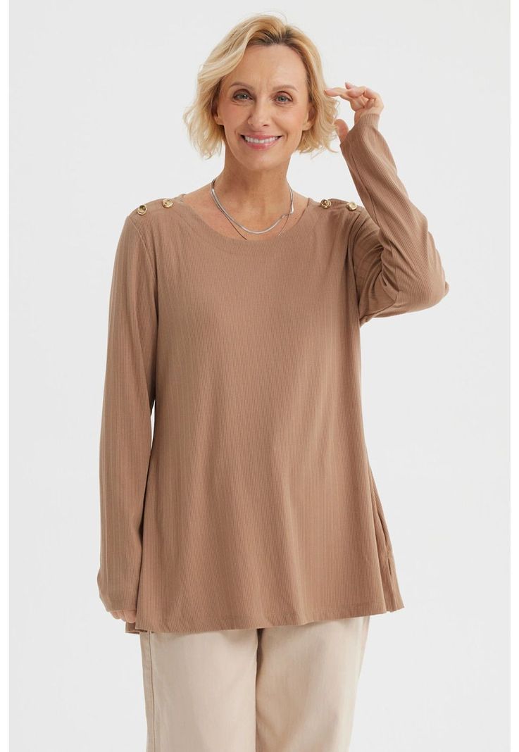 Polera Mujer Lisa Café - ll