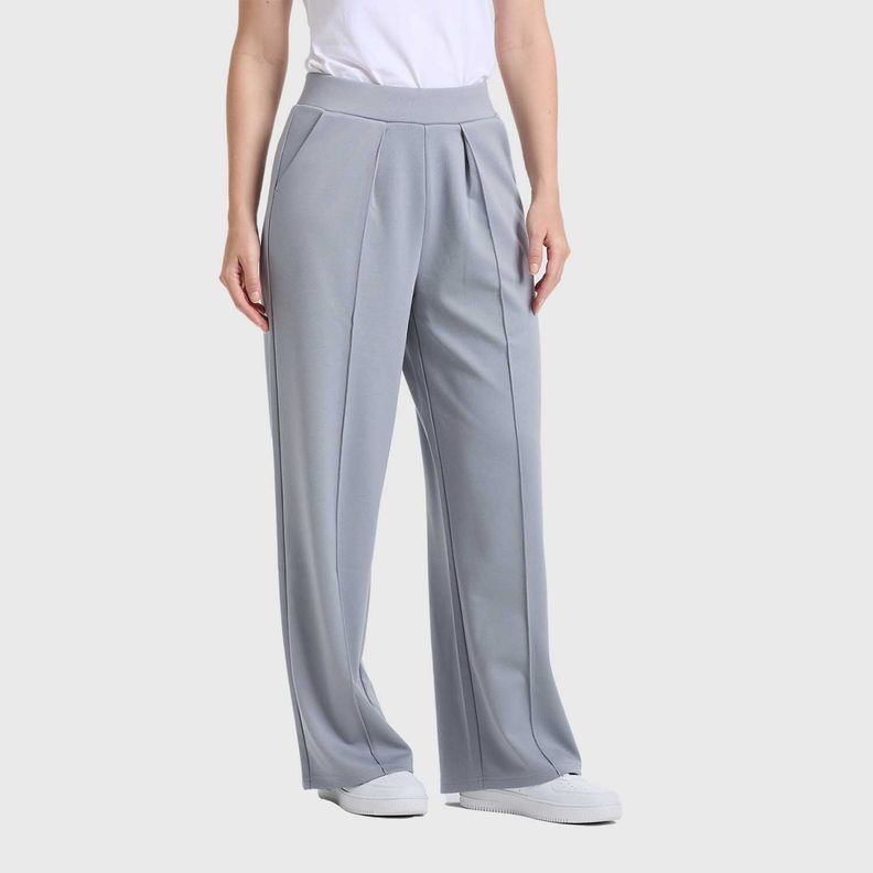 Pantalón Mujer Sastrero Pretina Gris Claro Fashion's Park-1