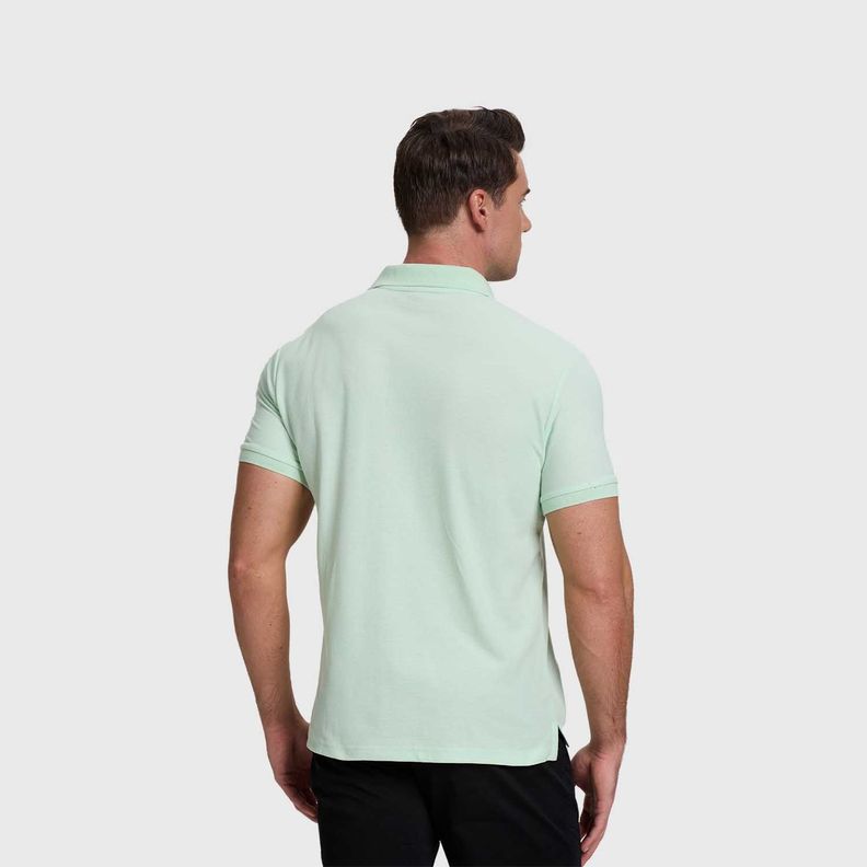 Polera Hombre Pique Básica Lisa Verde Claro Fashion's Park-2