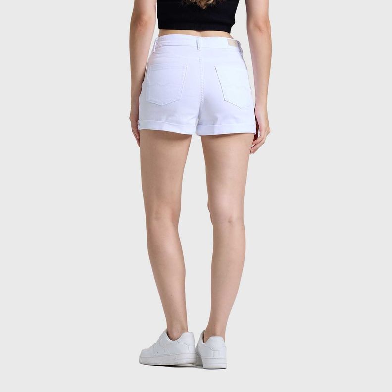 Short Mujer Color Tiro Alto Blanco Fashions Park-2