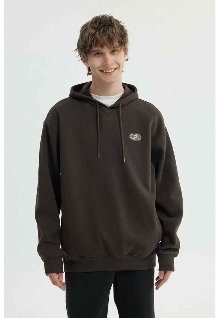 Polerón Hombre Oversize Marron
