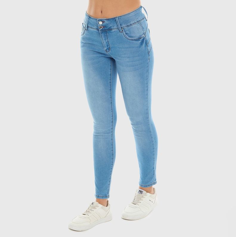 Jeans Mujer Skinny Kim Lavado Azul Claro Fashion's Park-1