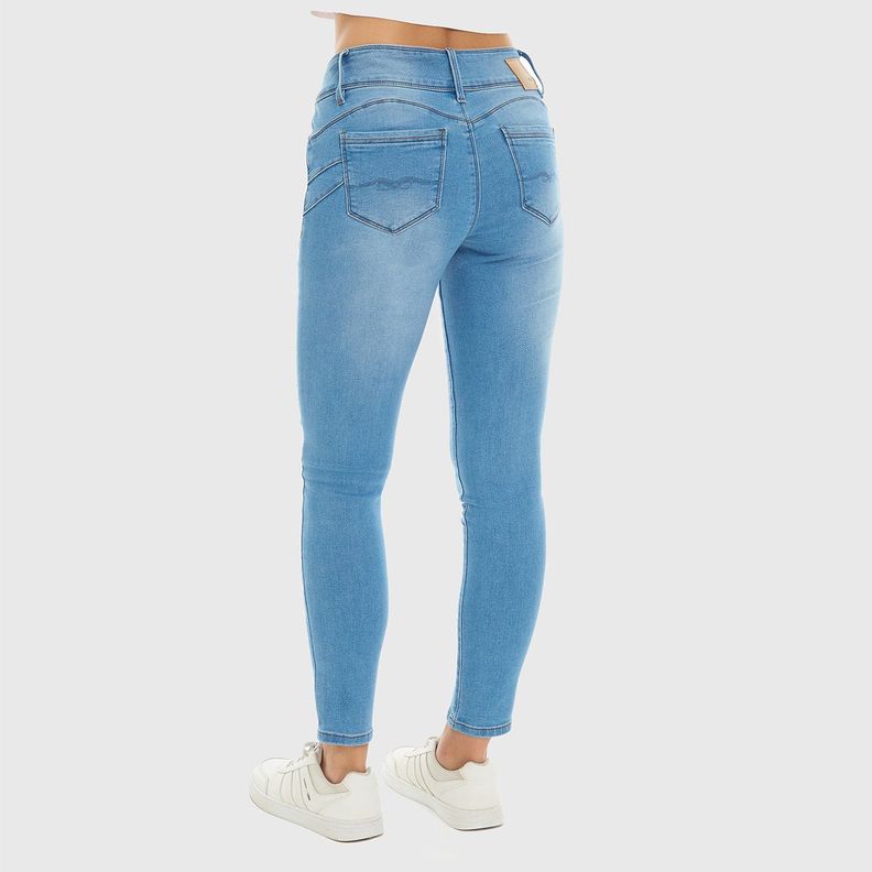 Jeans Mujer Skinny Kim Lavado Azul Claro Fashion's Park-2