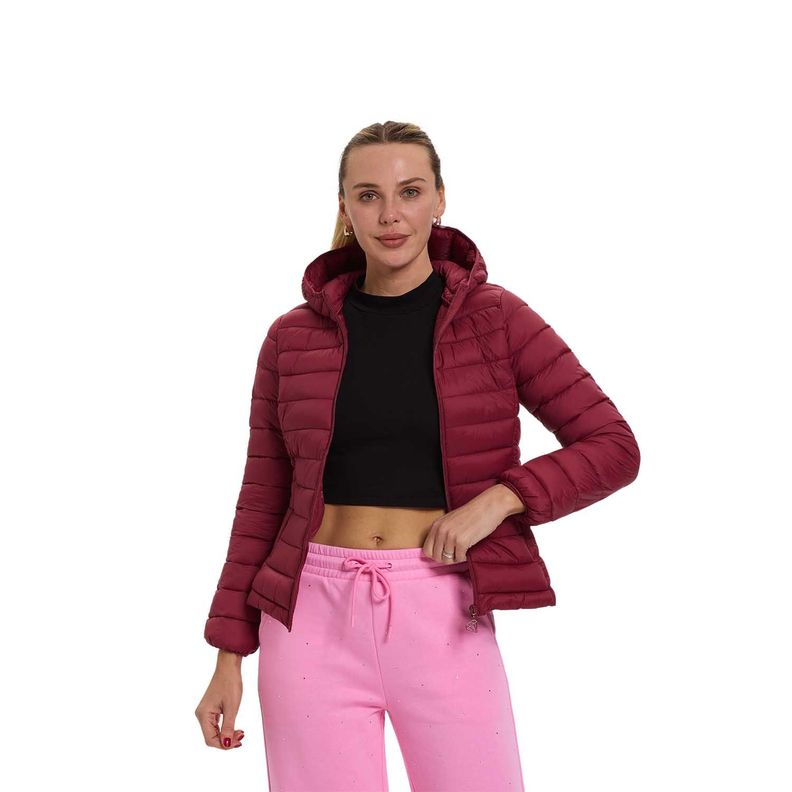 Parka Mujer Corta Plummy Burdeo Fashion's Park-0