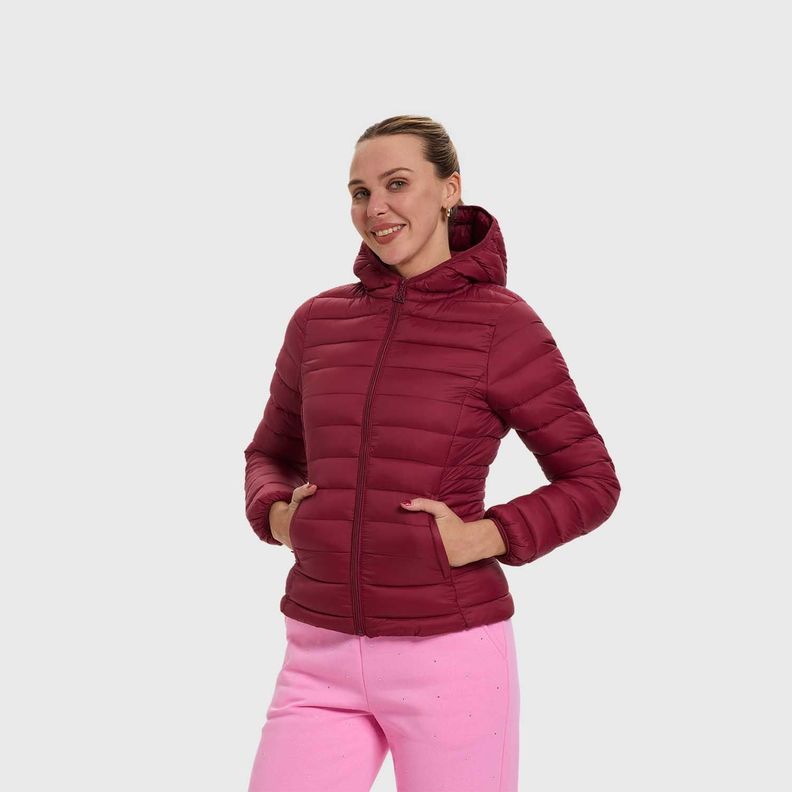 Parka Mujer Corta Plummy Burdeo Fashion's Park-1