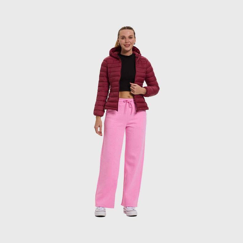 Parka Mujer Corta Plummy Burdeo Fashion's Park-3