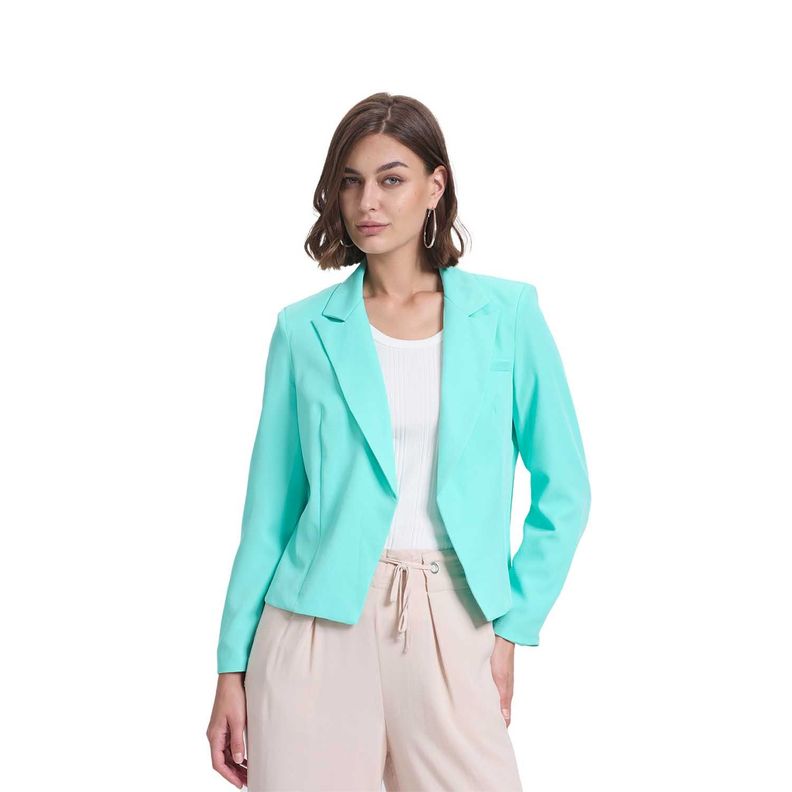 Blazer Mujer De Tope Liso Aqua Fashion's Park-0