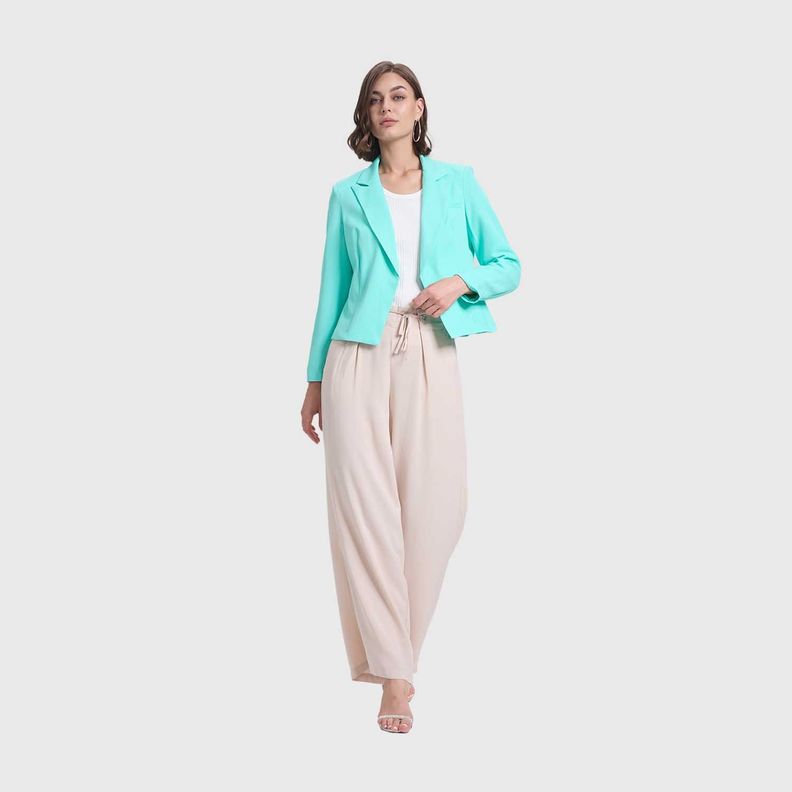 Blazer Mujer De Tope Liso Aqua Fashion's Park-3