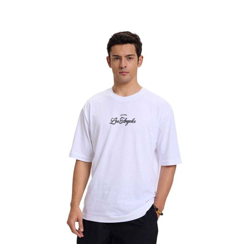 Polera Hombre Print Blanco Fashion's Park-0