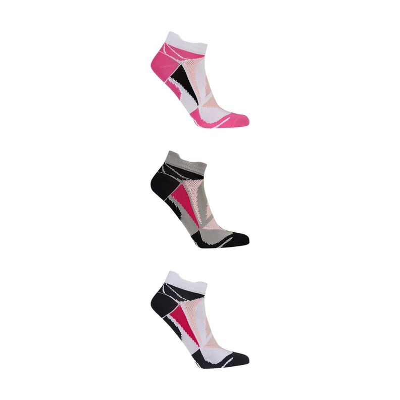 Calceta Mujer Tripack Deportiva Blanco Fashion's Park-0