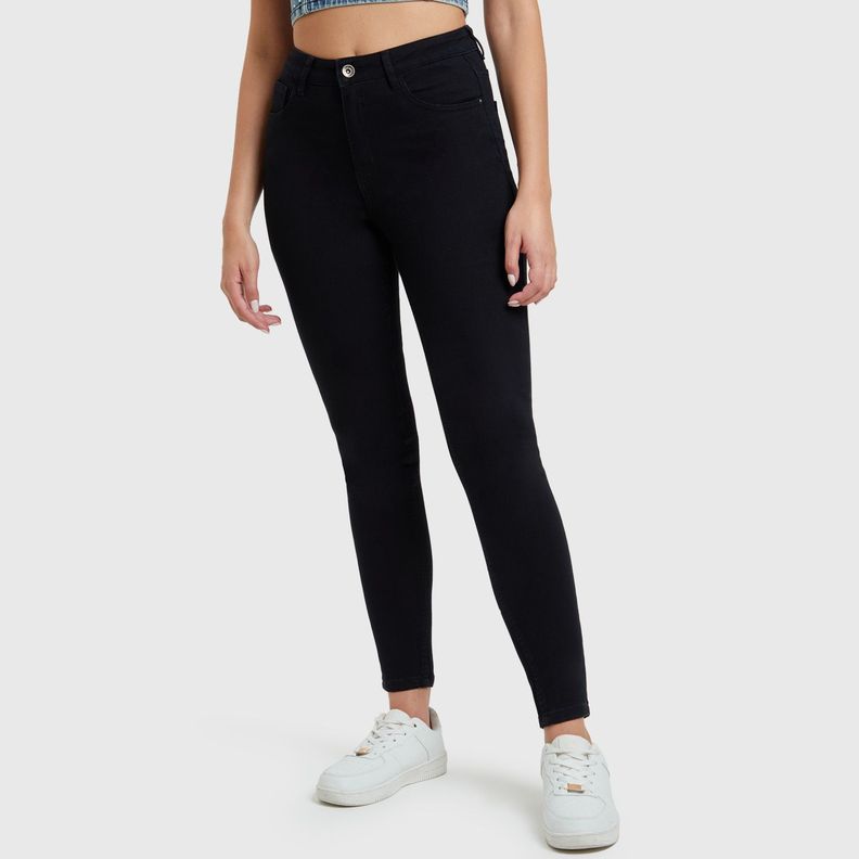 Jeans Super Skinny Emilia Negro Mujer-1