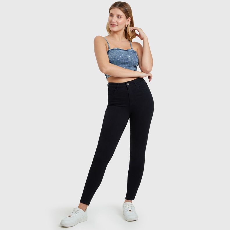 Jeans Super Skinny Emilia Negro Mujer-3