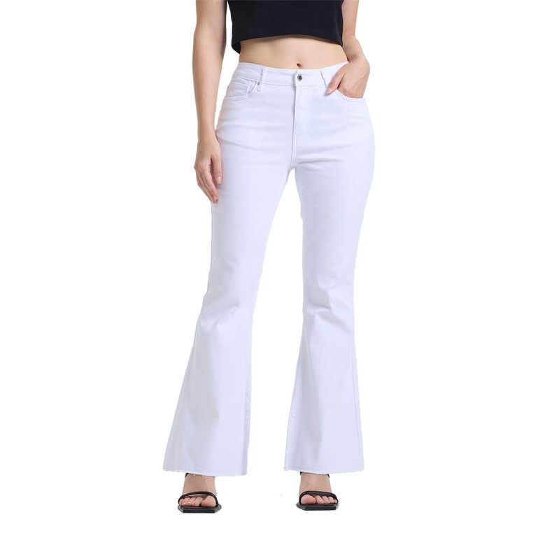 Jeans Mujer Flare Monse Blanco Fashion's Park-0
