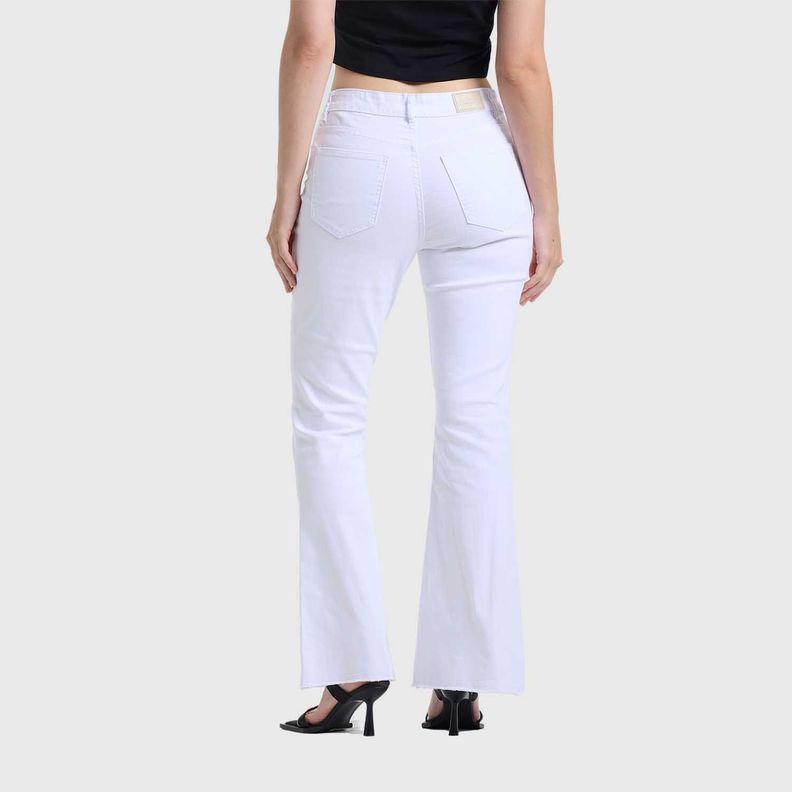 Jeans Mujer Flare Monse Blanco Fashion's Park-2