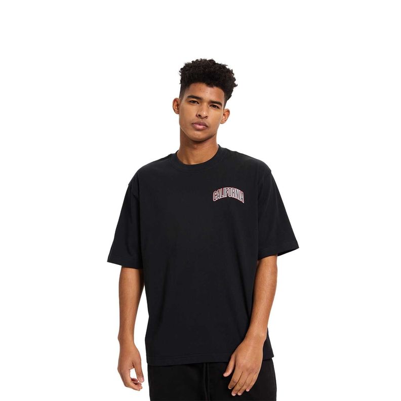 Polera Hombre Print Flamas Negro Fashion's Park-0