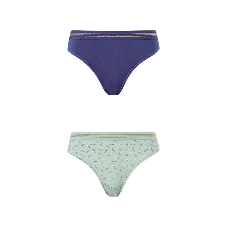 Calzón Mujer Bipack Colaless Full Print Menta-0
