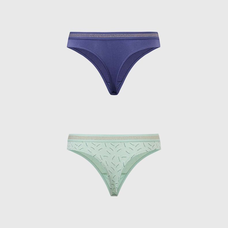 Calzón Mujer Bipack Colaless Full Print Menta-1