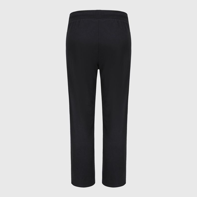 Pantalón Buzo Mujer Bolsillo Y Cordón Negro-1