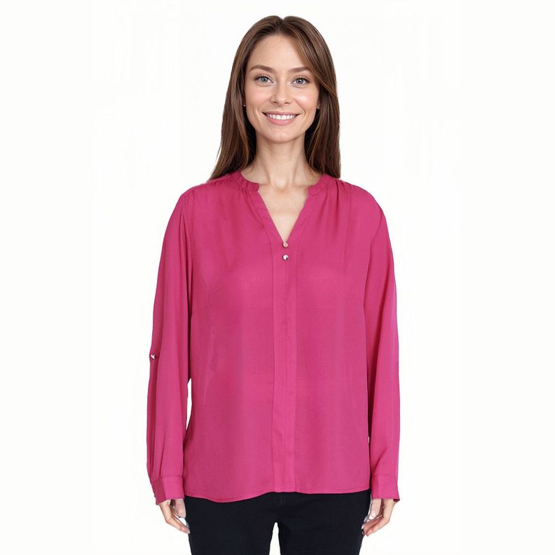 Blusa Mujer Lisa Estampado Magenta-0