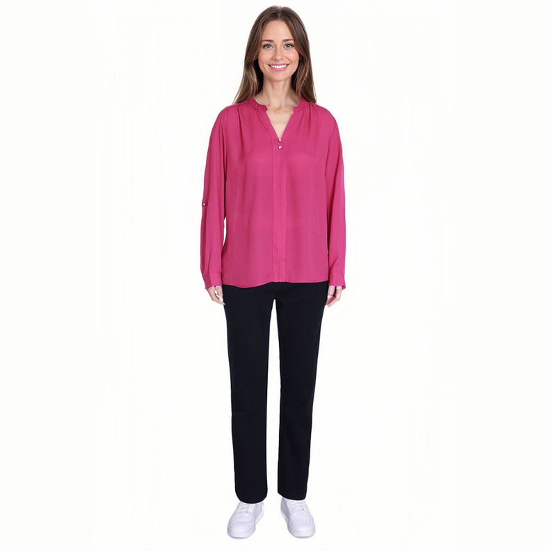 Blusa Mujer Lisa Estampado Magenta-2