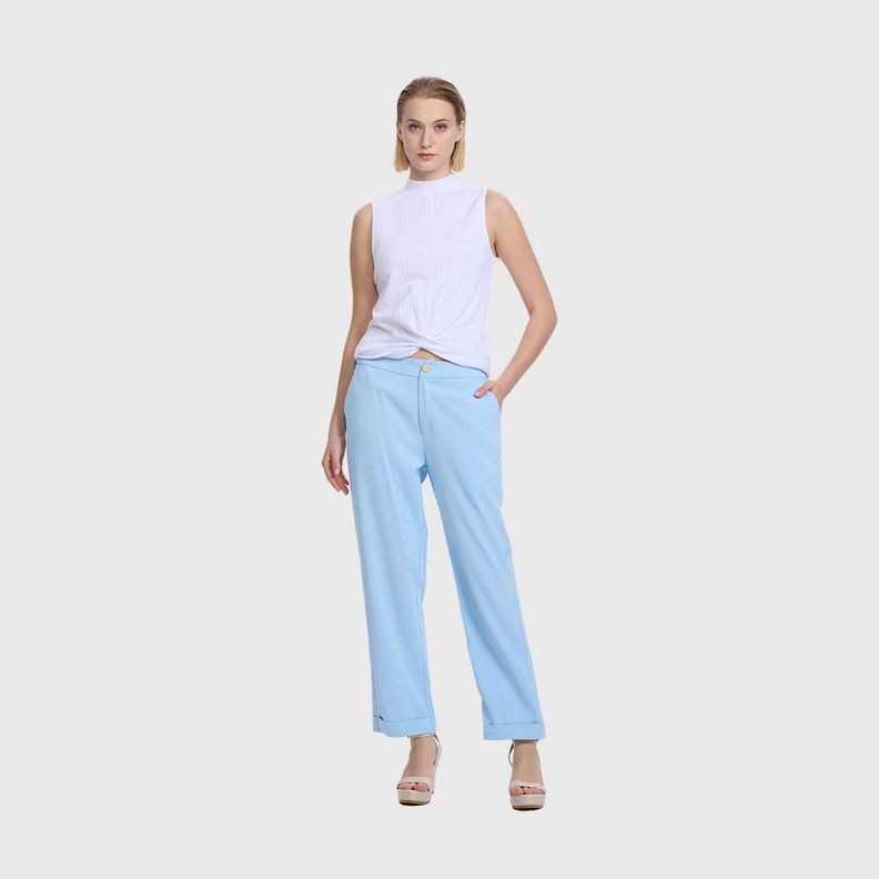 Pantalón Sastrero Mujer Sastrero Celeste Fashion's Park-3