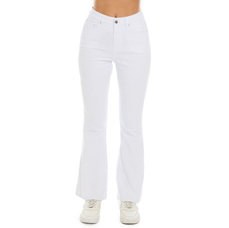 Jeans Mujer Flare Color Blanco Fashion's Park-0