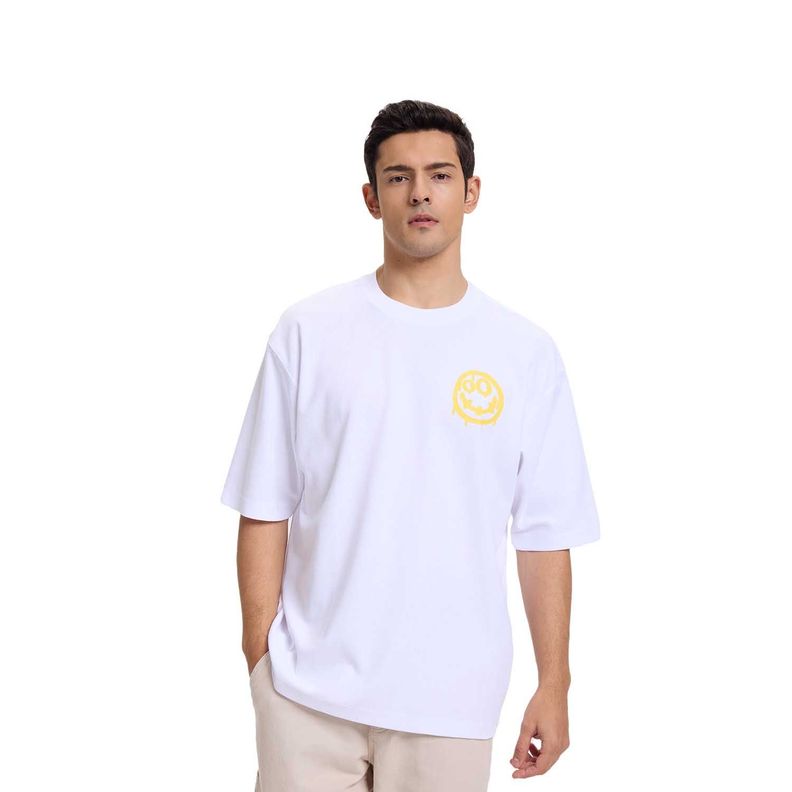 Polera Hombre Print Graffiti Blanco Fashion's Park-0