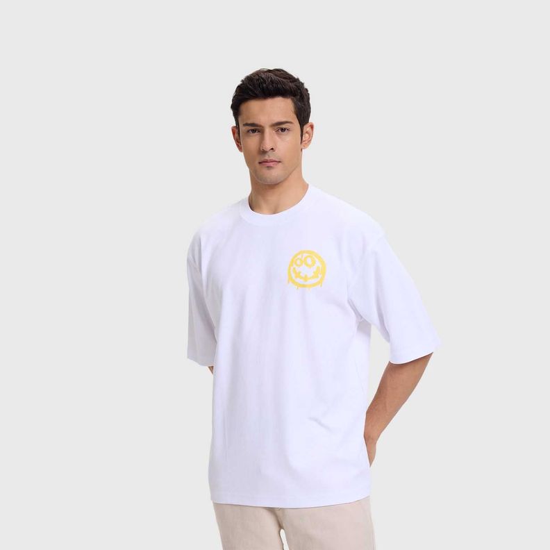 Polera Hombre Print Graffiti Blanco Fashion's Park-1