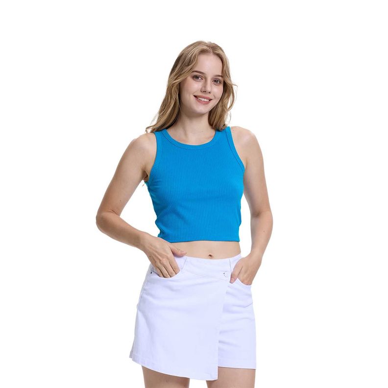 Polera Mujer Sudadera Azul Claro Fashions Park-0